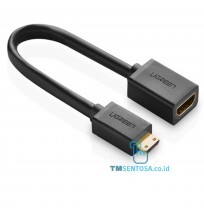 Mini HDMI Male to HDMI Female Adapter Cable 22cm 20137 - Black